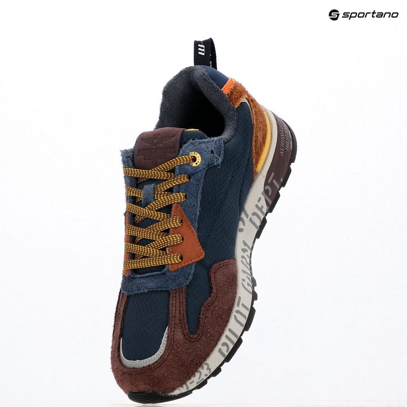 Scarpe da uomo Aeronautica Militare 252SC0276UCT03546 multicolor navy blue/burnt/burgundy 8