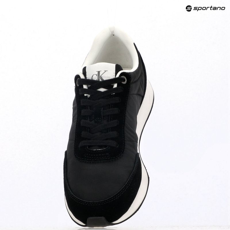 Scarpe da donna Calvin Klein YW0YW01990 Retro Runner Lace Up Nylon MG black/bright white 9