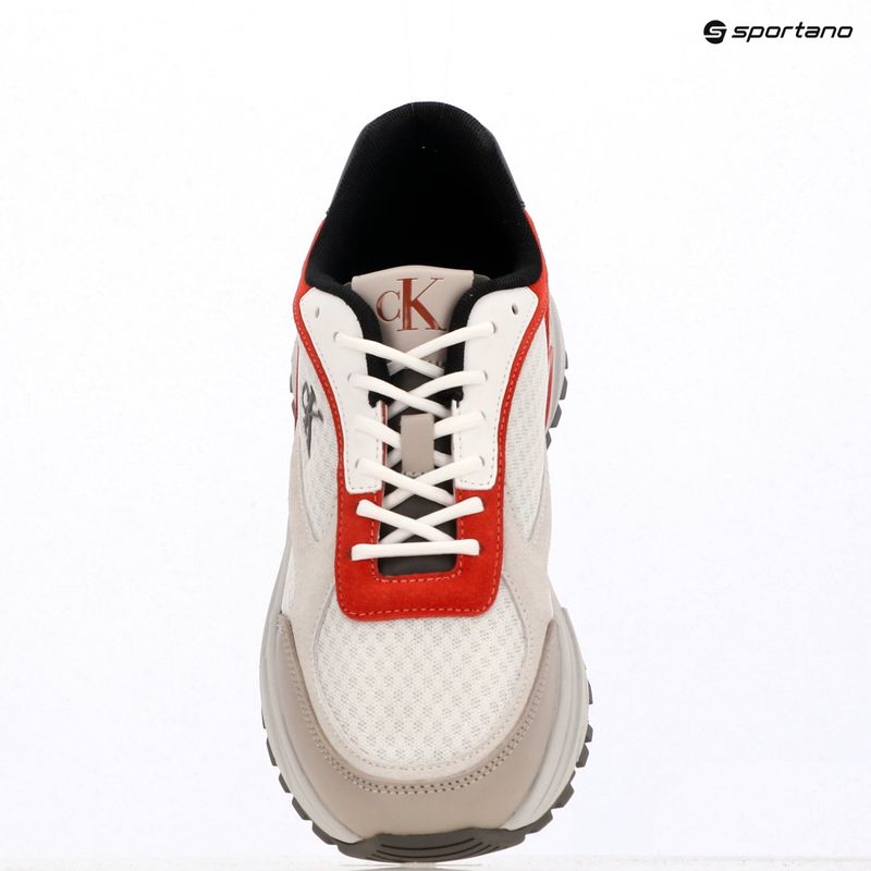 Scarpe da uomo Calvin Klein YM0YM01379 Hike Runner Mesh MIX bright white/grey/flame scarlet 9