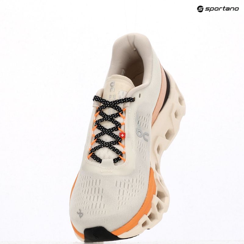 Scarpe da corsa On Cloudmonster 2 da donna, avorio/tangerine 16