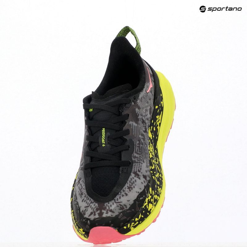 Scarpe da corsa da donna HOKA Speedgoat 6 nero/rosa neon 18