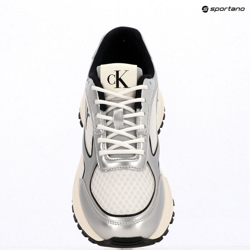 Scarpe da donna Calvin Klein YW0YW02063 Hike Runner Lace Up Mesh Mix silver/black/bright white 9