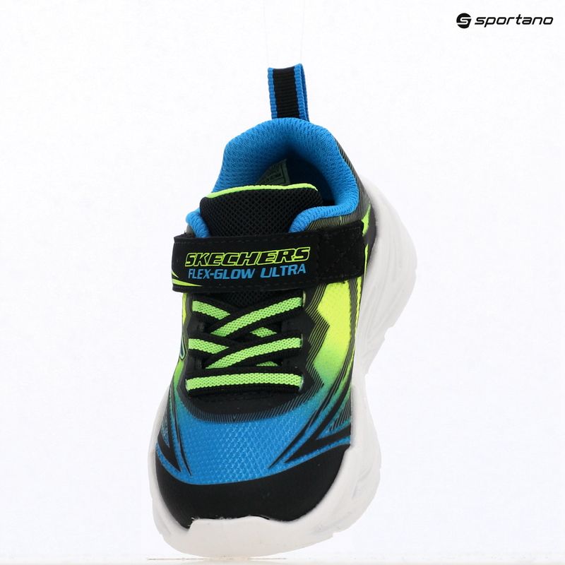 SKECHERS Flex-Glow Ultra nero/blu/lime scarpe per bambini 7