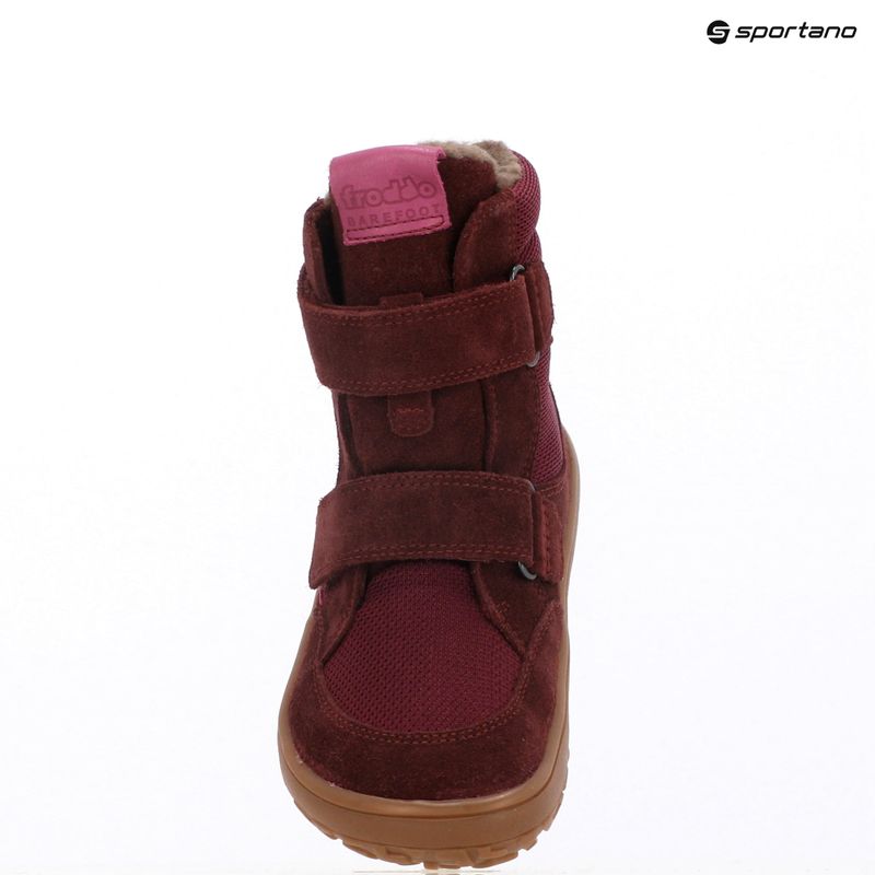 scarponi da neve Froddo Tex Winter bordeaux per bambini a piedi nudi 9