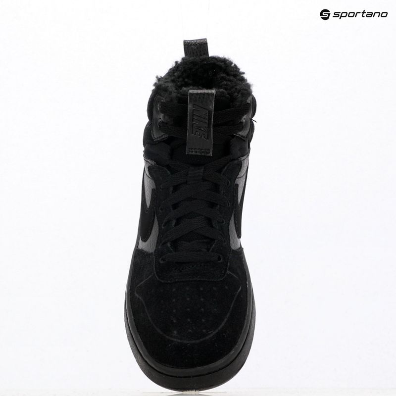Scarpe da bambino Nike Court Borough Mid 2 black/black/black 9