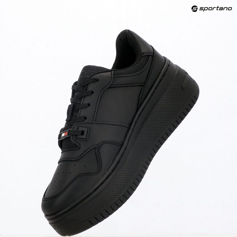 Scarpe donna Tommy Jeans Retro Basket Flatform Ess triple black 9
