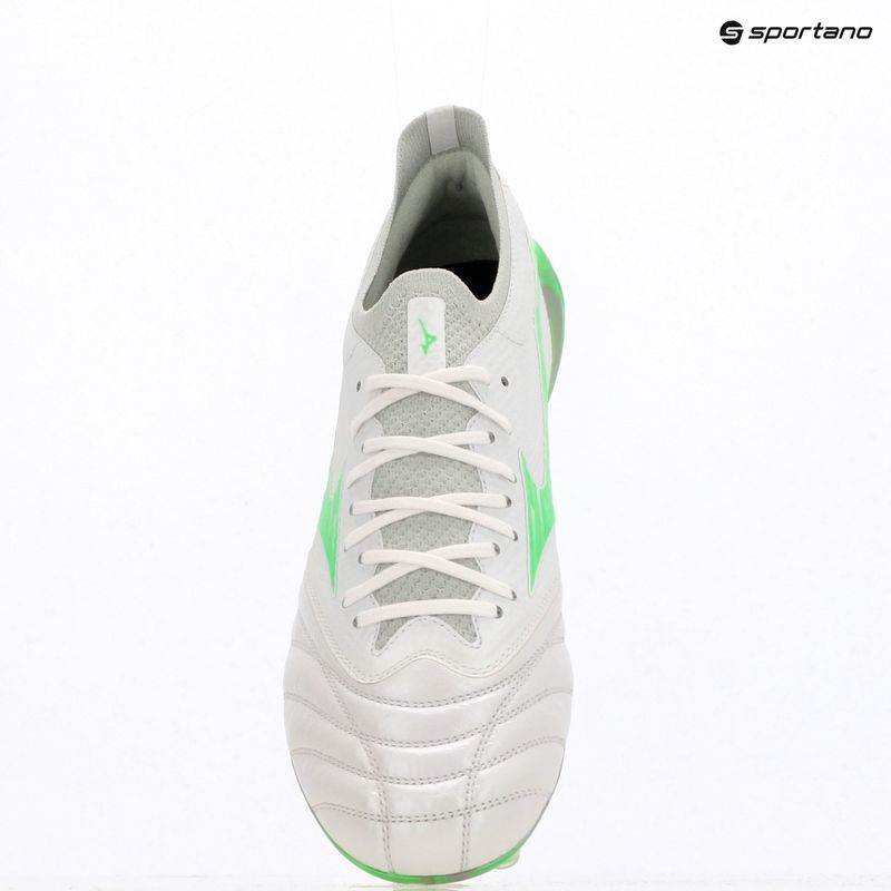 Scarpe da calcio uomo Mizuno Morelia Neo IV Β Elite MD white/neon green/cool gray 3c 9