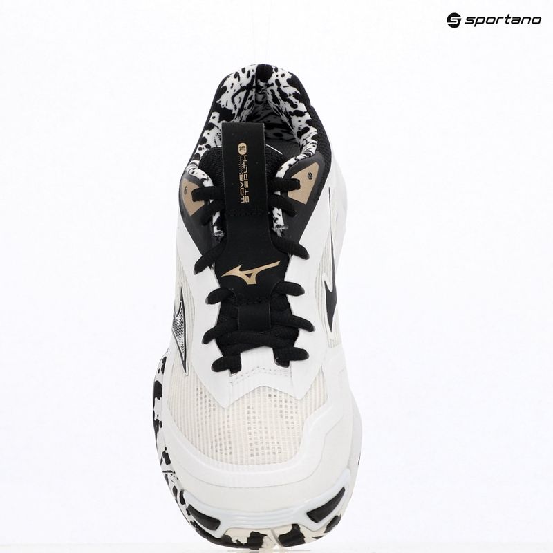 Scarpe da pallamano Mizuno Wave Stealth 6 white/black/ge gold 15