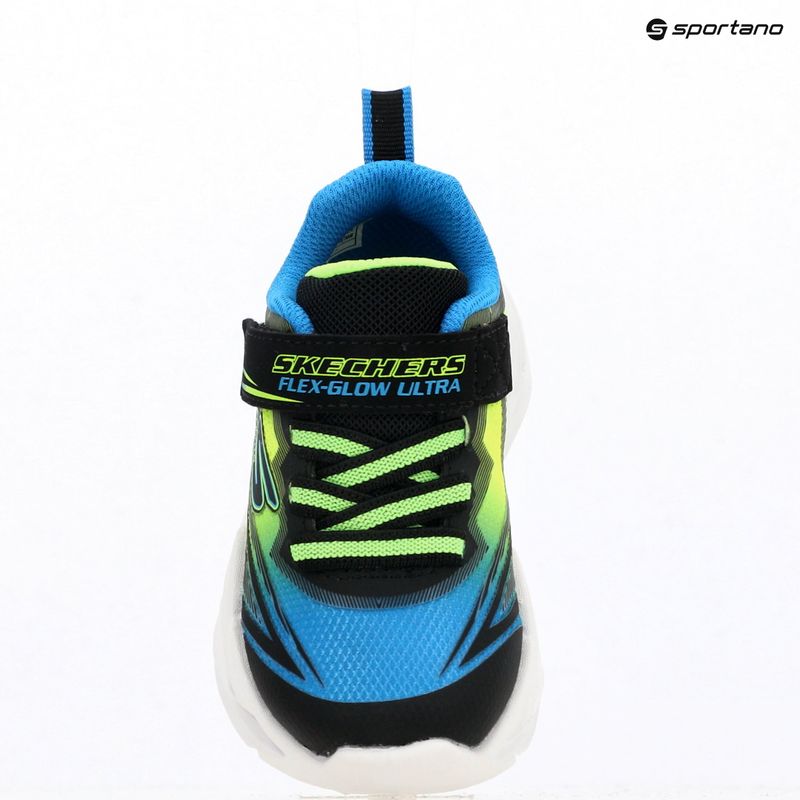 SKECHERS Flex-Glow Ultra nero/blu/lime scarpe per bambini 16