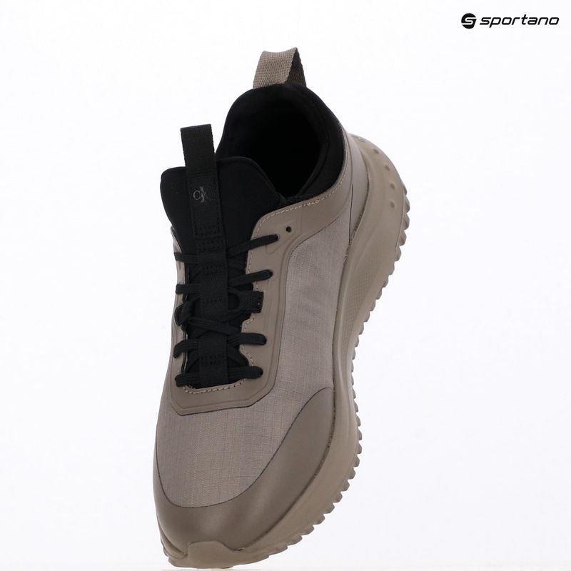 Scarpe da uomo Calvin Klein YM0YM01443 Eva Runner Laceup Sock Mat Mix taupe smog/black 9