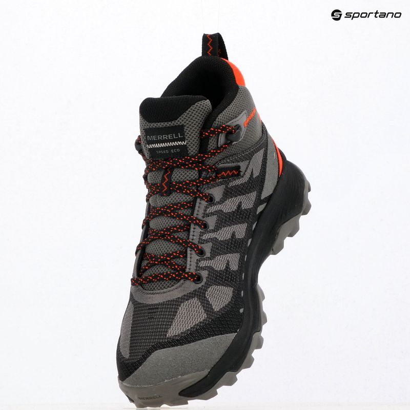 Scarpe da uomo Merrell Speed Eco Mid WP charcoal/tangerine 15