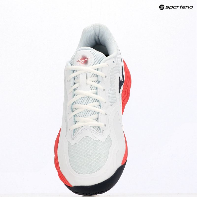 Scarpe da tennis uomo Mizuno Wave Enforce Court AC white/baritone blue/calypso coral 11