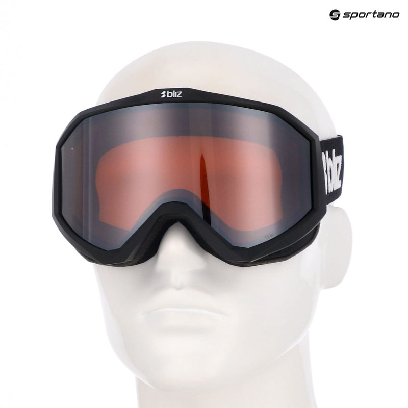 Maschera da sci Bliz Liner matte black/orange/silver mirror 7
