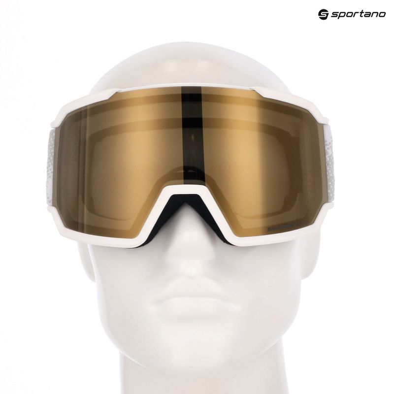 Maschera da sci Salomon S/View 3 Access white/flash gold 7