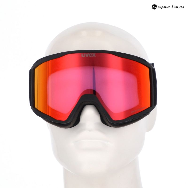 Maschera da sci UVEX Blast CV black matt/mirror red 6