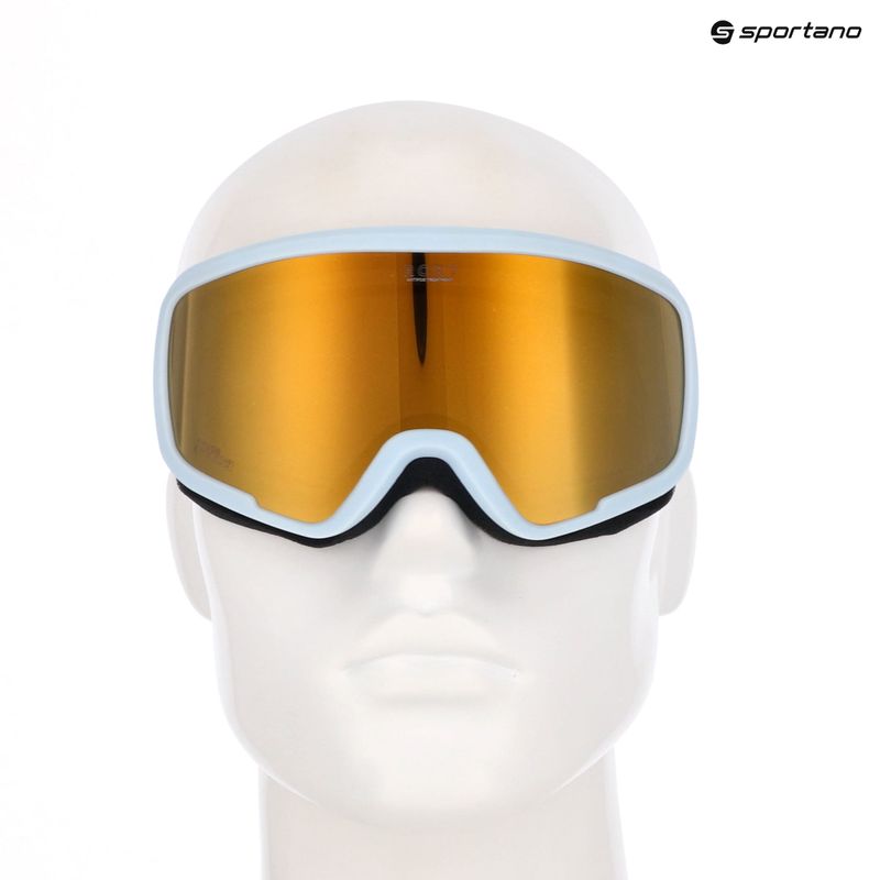 Maschera da snowboard per bambini ROXY Missy big flowers/clux ml light blue 12