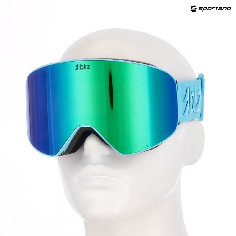 Maschera da sci Bliz Flow matte turquoise/brown/green multi 7