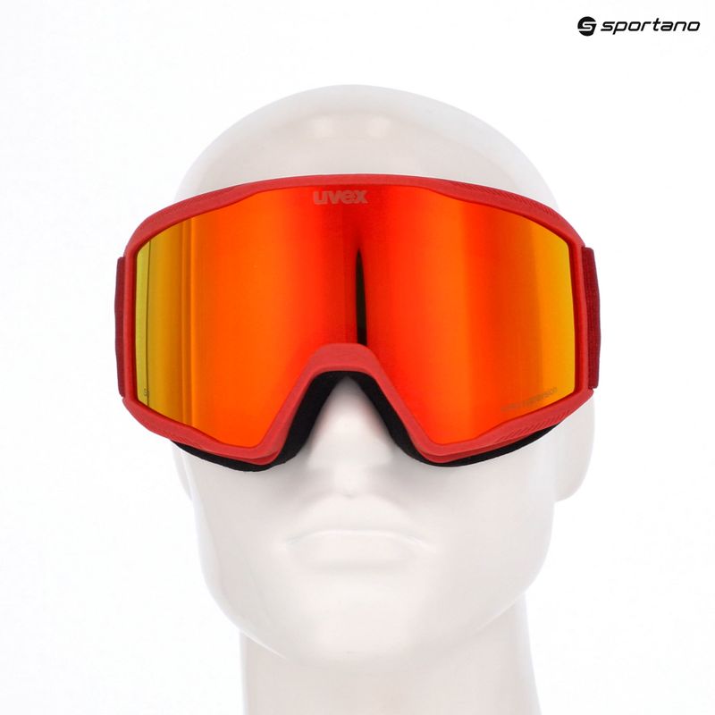 Maschera da sci UVEX Blast FM red matt/mirror red 10