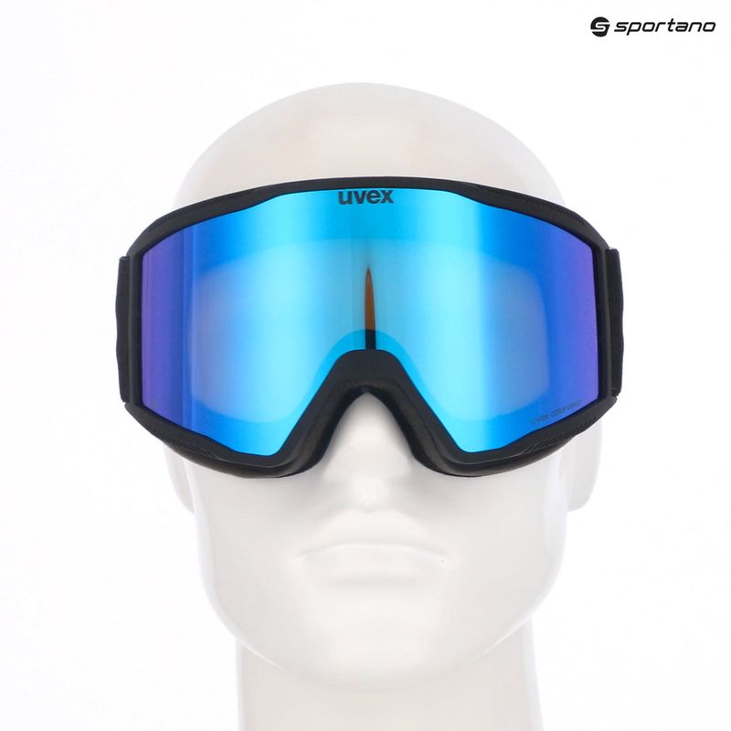 Maschera da sci UVEX Blast CV black matt/mirror blue 6