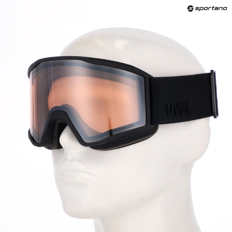 Maschera da sci Uvex Blast V black matt/vario silver mirror 10