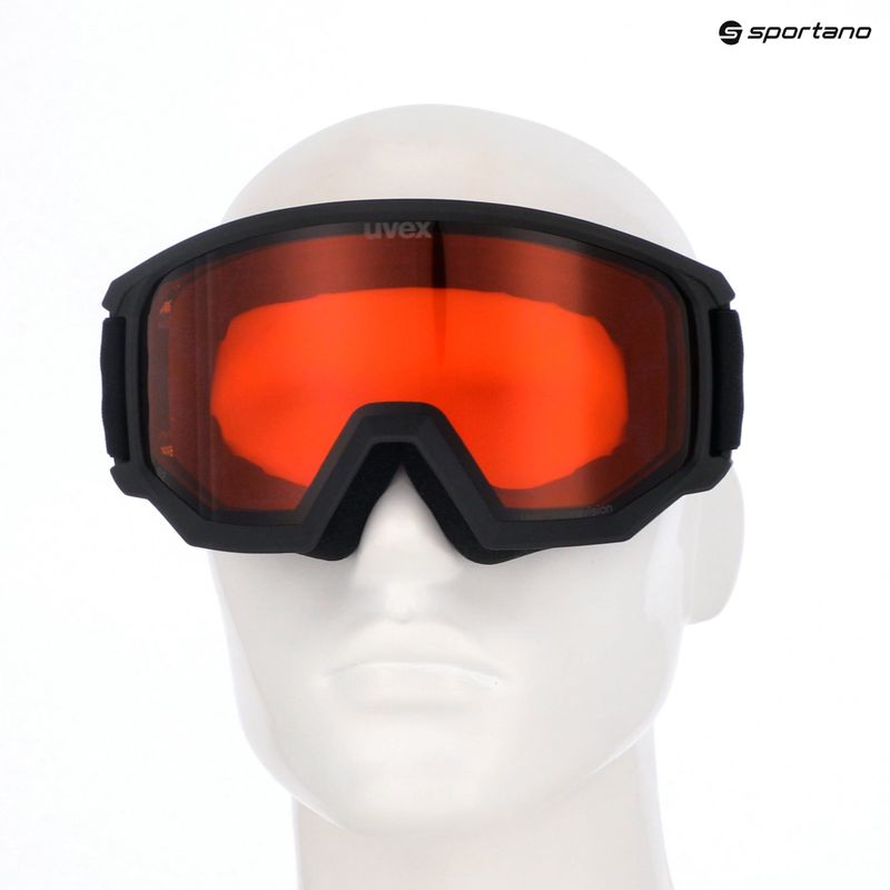 Maschera da sci UVEX Athletic LGL black matt/orange/clear 10
