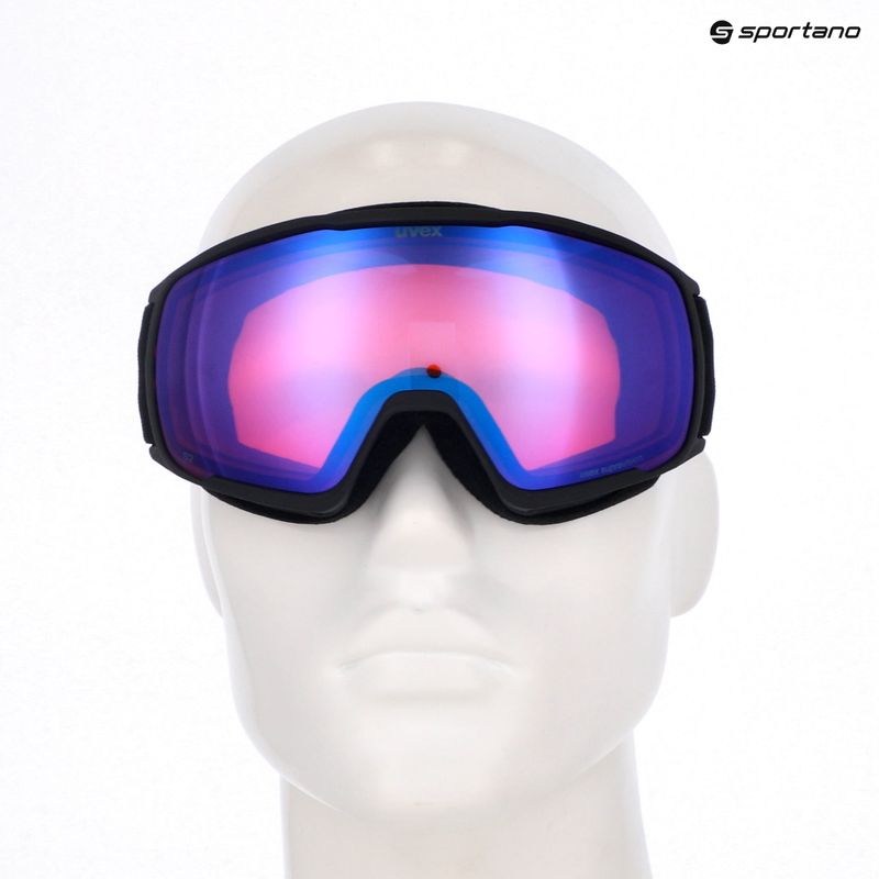 Maschera da sci UVEX Victorious S FM matt black/mirror blue 10