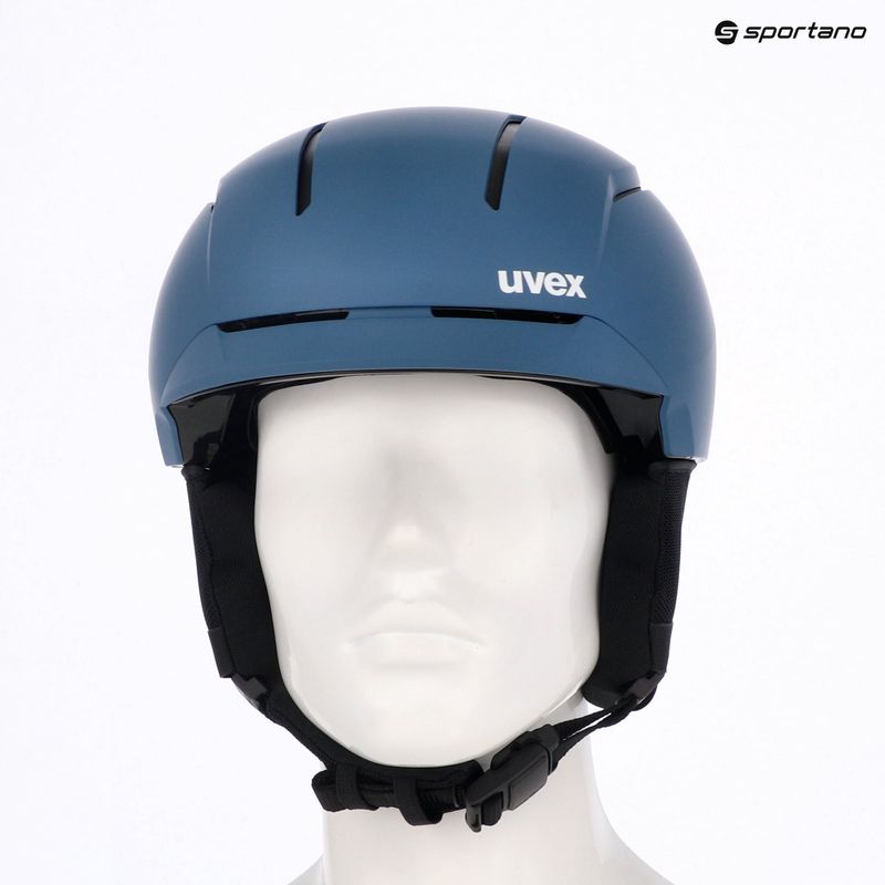 Casco da sci UVEX Levitate MIPS blu pietra/nero opaco 7