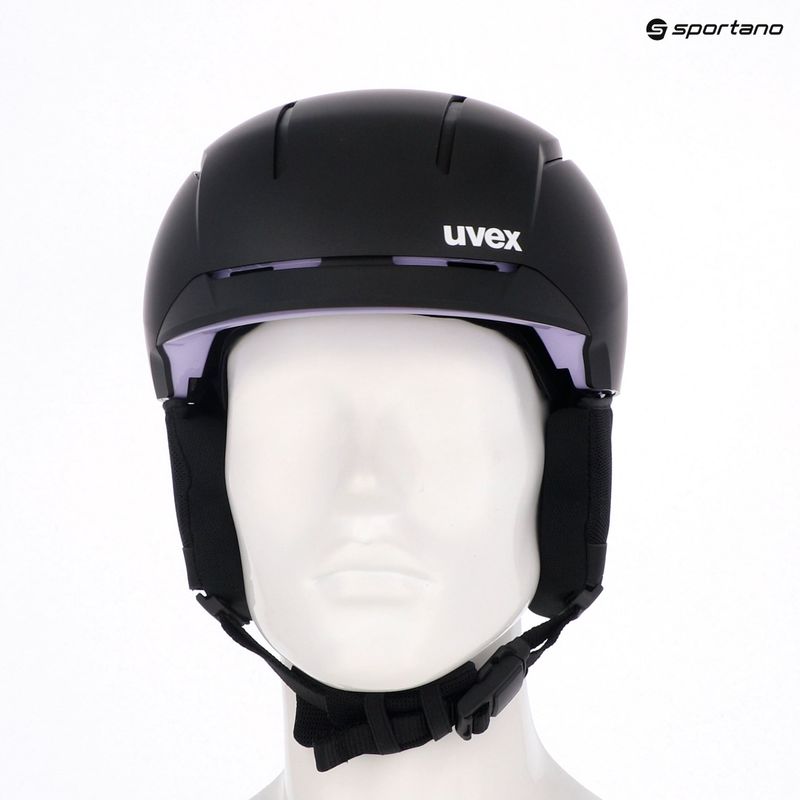 Casco da sci UVEX Levitate MIPS nero/lavanda opaco 7