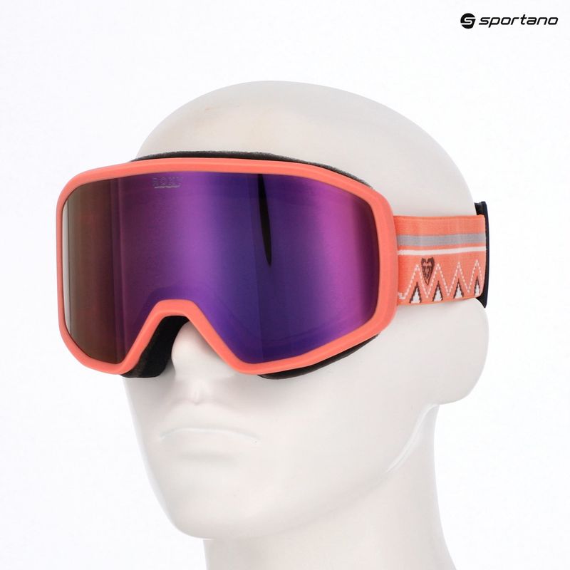 Maschera da snowboard da donna ROXY Izzy coral chic/clux ml l purple 8