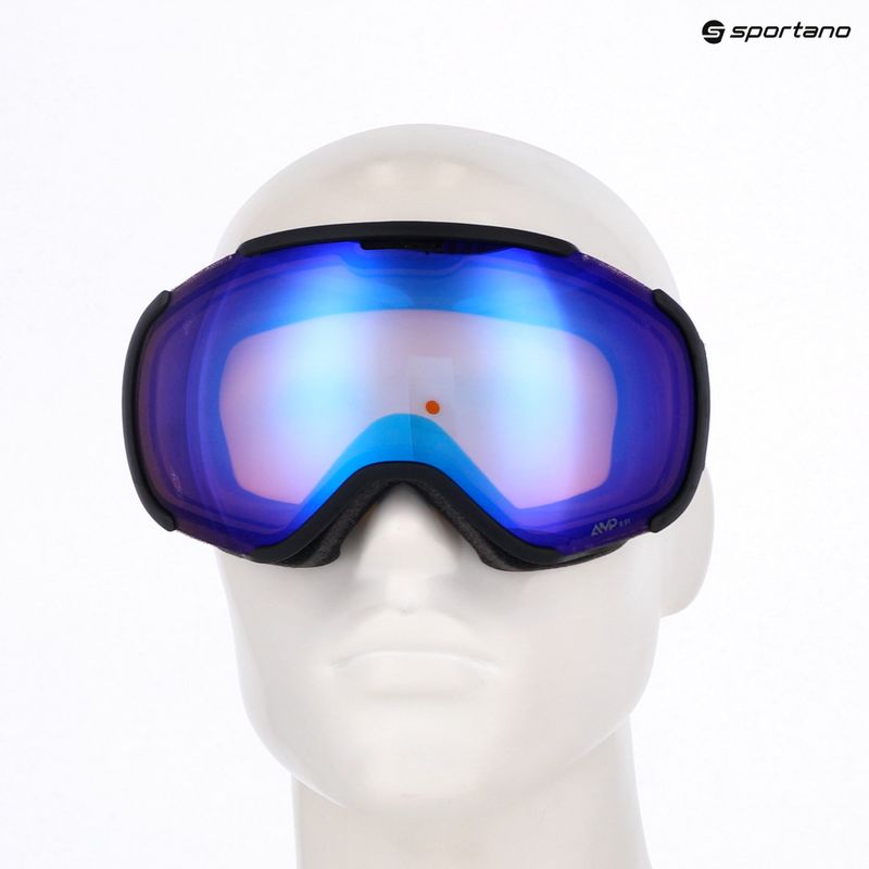 Maschera da sci SCOTT Faze II mineral black/amp illuminator blue chrome 5