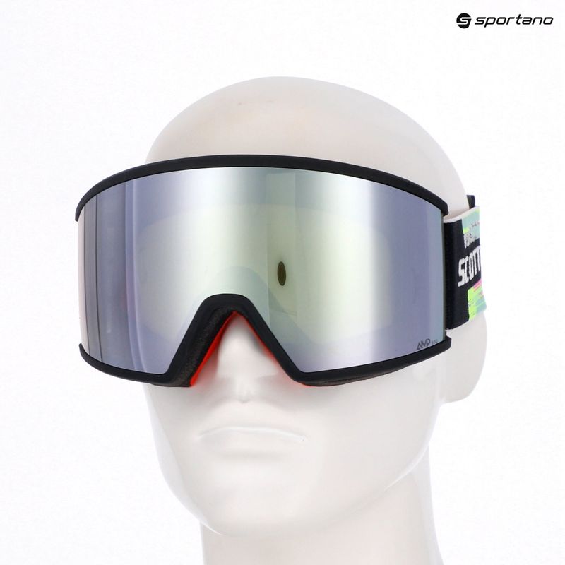 Maschera da sci SCOTT Ambit black/neon yellow/amp white chrome 5