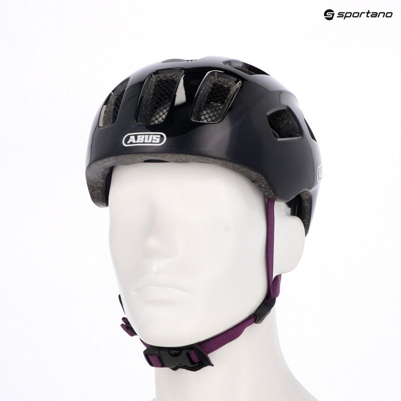 ABUS Casco da bicicletta per bambini Youn-I 2.0 nero viola 8