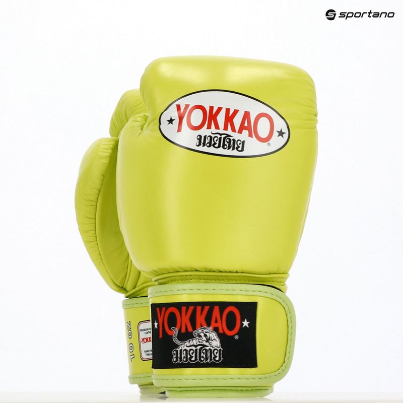Guanti da boxe da uomo YOKKAO Matrix lime punch 5