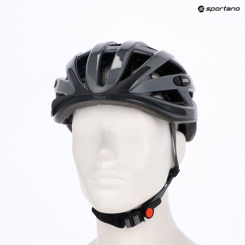 Casco da bicicletta UVEX Air Wing grigio / nero 7