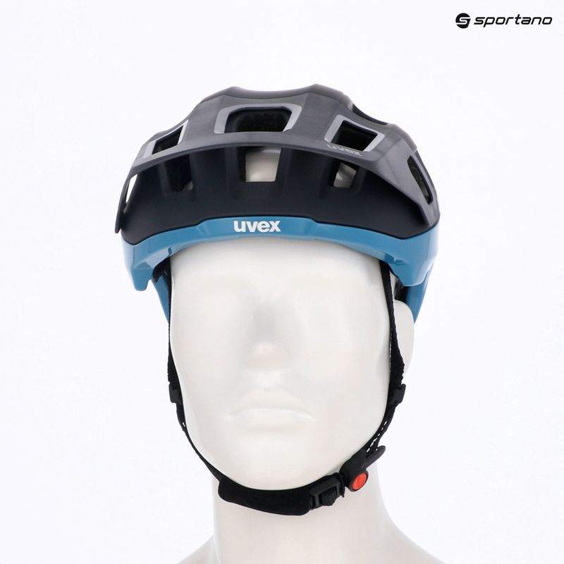 Casco da bicicletta UVEX React deep space/azure matt 6