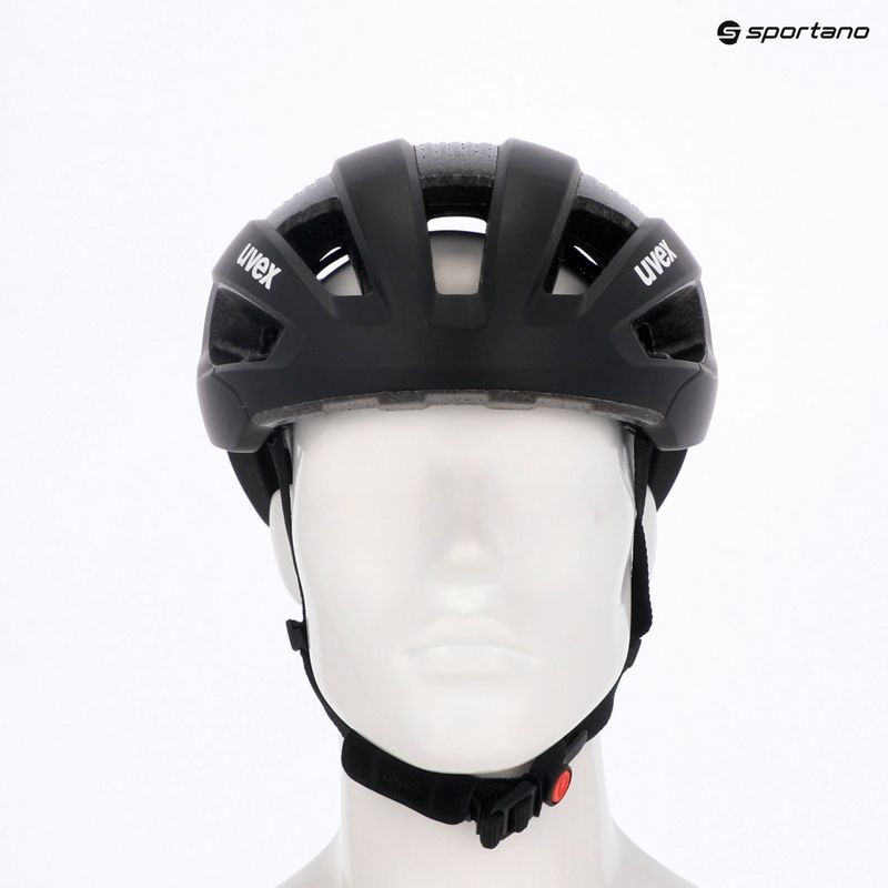 Casco da bici UVEX Rise CC tutto nero opaco 7