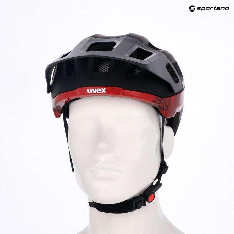 Casco da bici UVEX React MIPS nero/rosso opaco 6