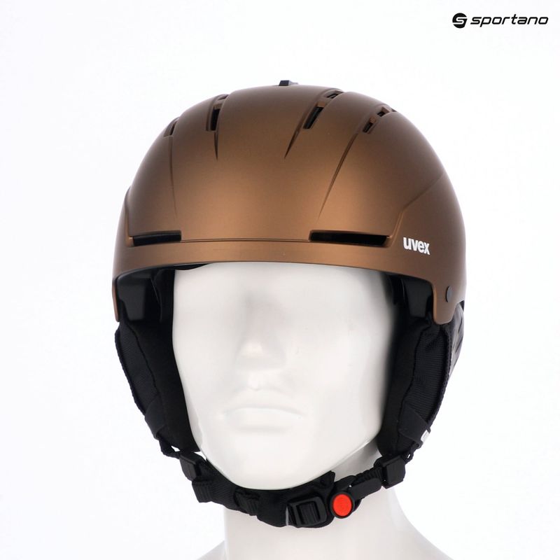 Casco da sci UVEX Stance marrone/nero opaco 7