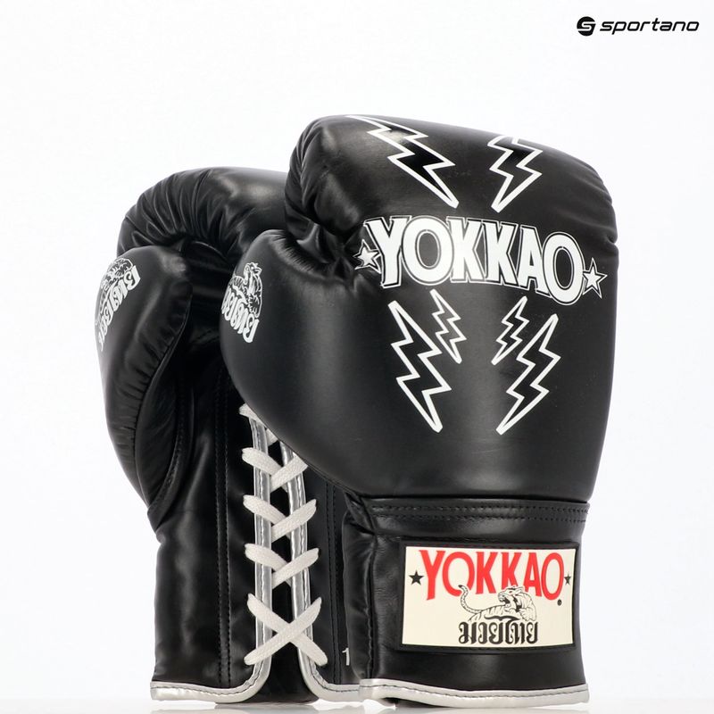 Guantoni da boxe da uomo YOKKAO Stadium Lace Up nero 5