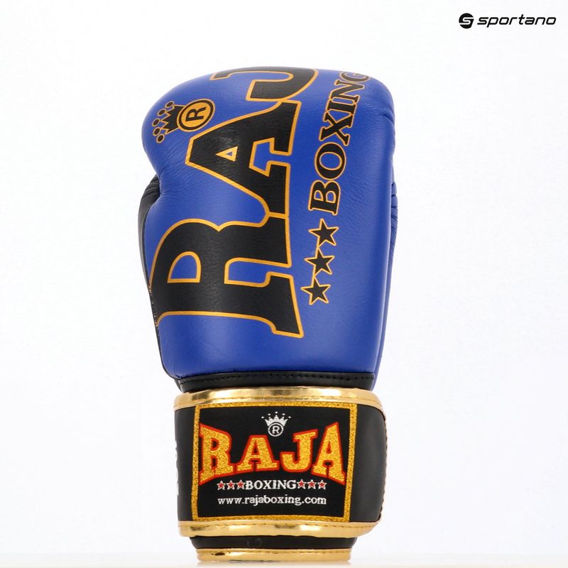 RAJA BOXING Origine Guanti da boxe standard in vera pelle blu 3