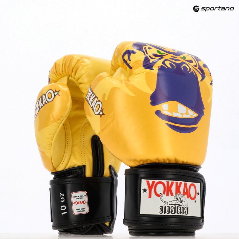 Guanti da boxe da uomo YOKKAO Primate giallo 5