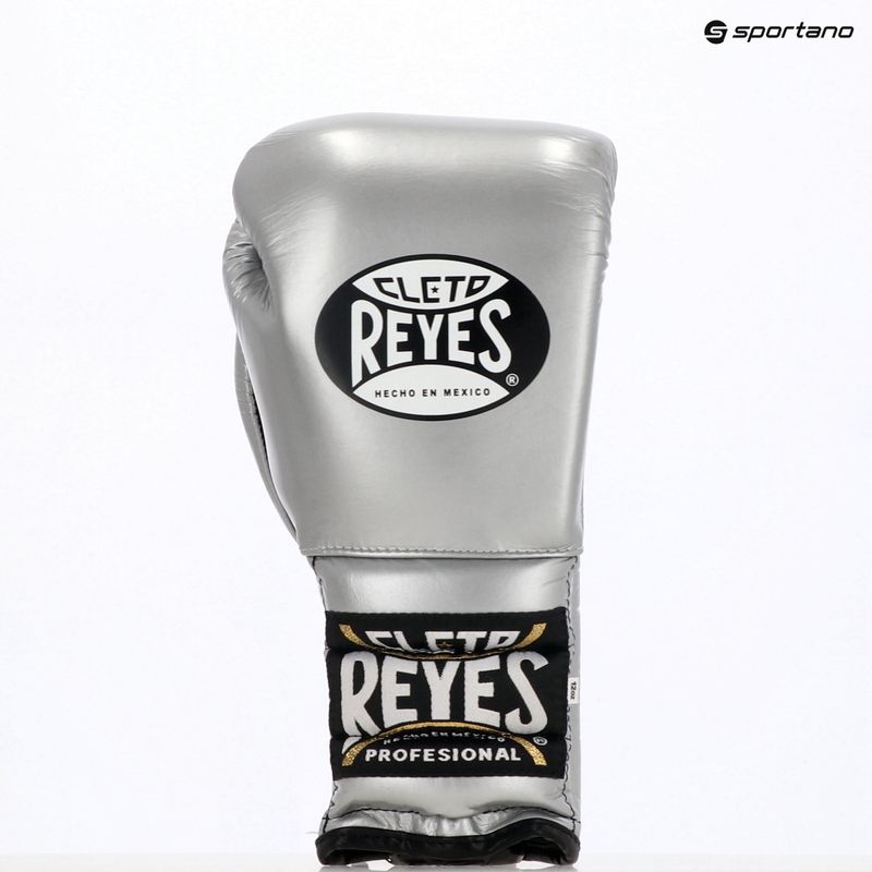 Cleto Reyes guantoni da boxe da allenamento argento 3