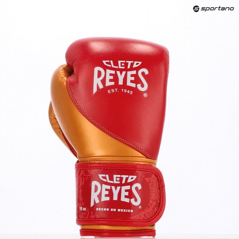 Guantoni da boxe in pelle rosso/oro Cleto Reyes High Precision Training 3