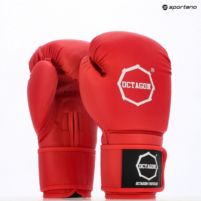 Guanti da boxe Octagon Kevlar rosso 5