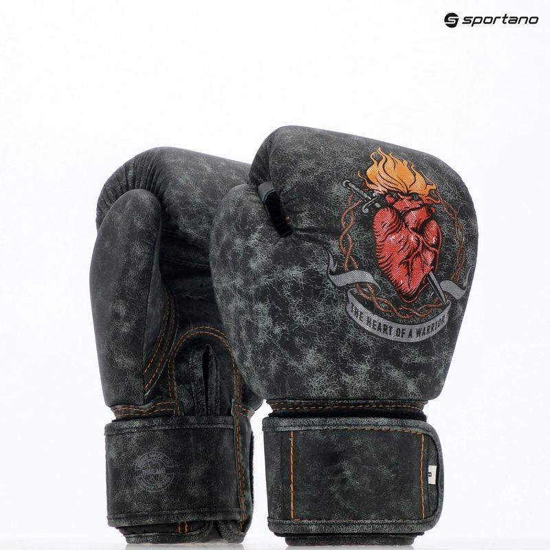 Guanti da boxe Fairtex X Tom Atencio Il cuore del guerriero Boxe carbone 3