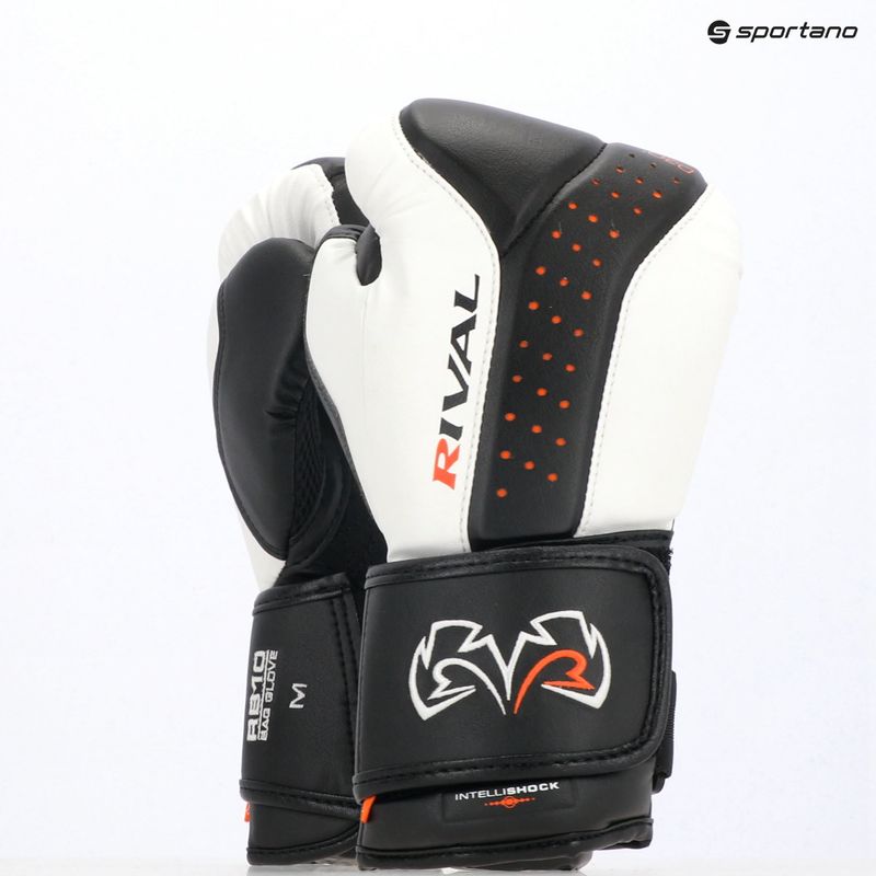 Guantoni da boxe Rival RB10 Intelli-Shock Bag bianco/nero 3