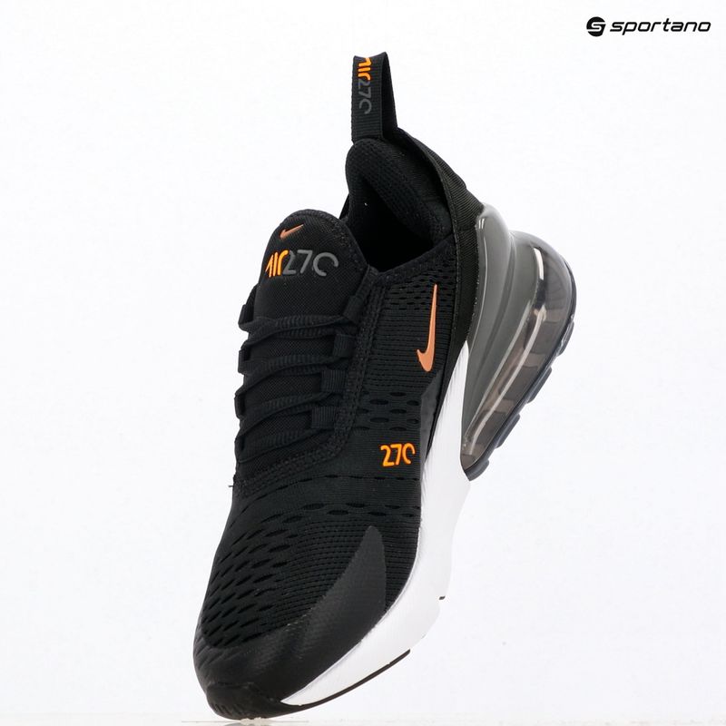 Scarpe da bambino Nike Air Max 270 black/laser orange/metallic copper 11