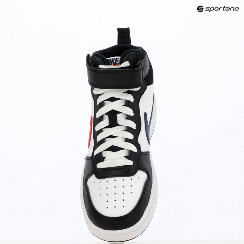 Scarpe Nike Court Borough Mid 2 white/white/black/university red 10