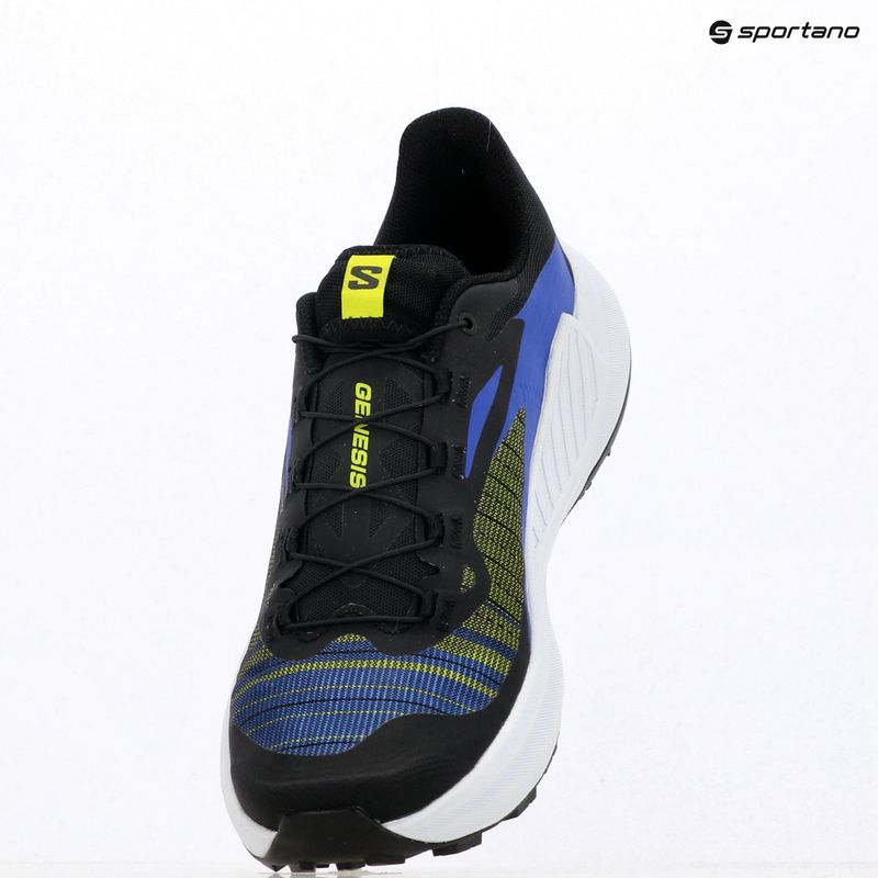 Scarpe da running da uomo Salomon Genesis black/acid lime/bluing 10