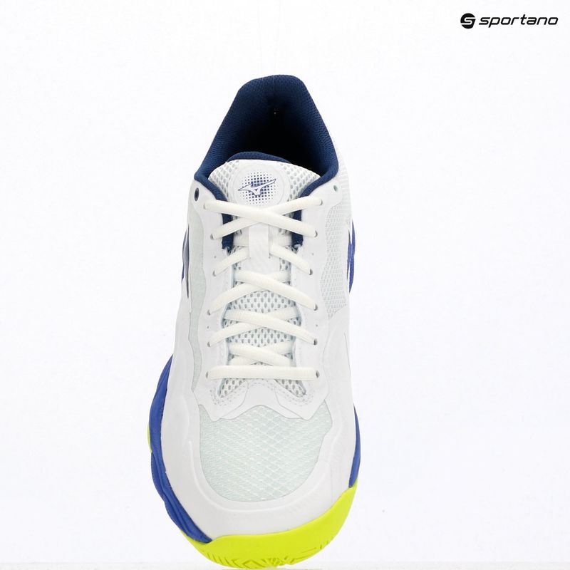 Scarpe da tennis da uomo Mizuno Wave Enforce Court AC white/dazzling blue/lightning 9